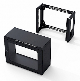 8U Removable Shell Wall Mount Rack Enclosure 250mm / 9.8" Deep Preview image